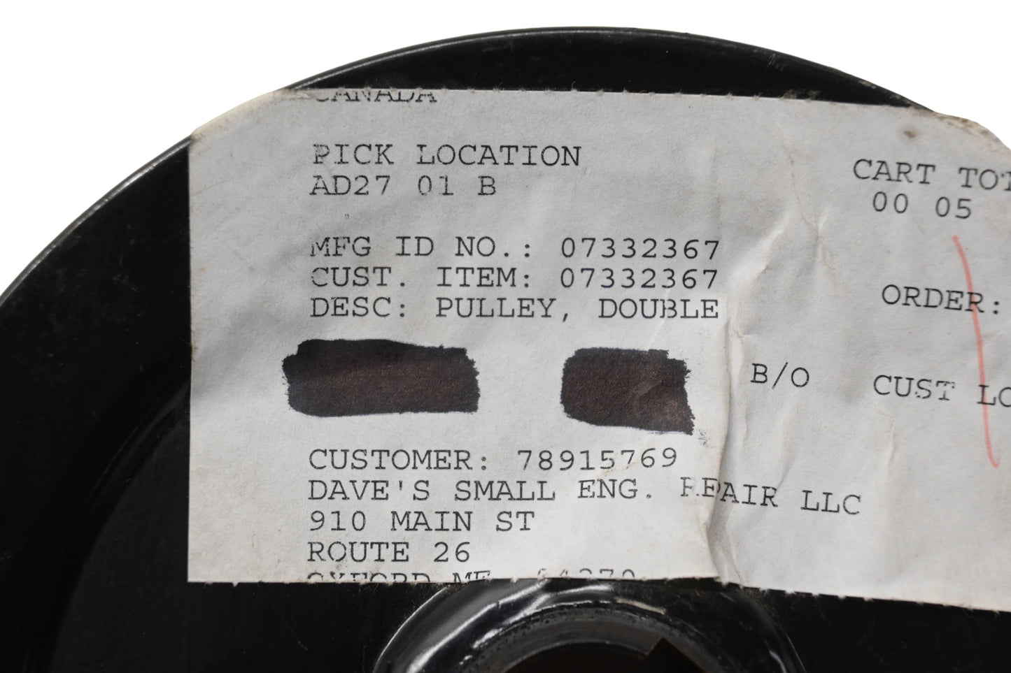 Ariens 07332367 Double Pulley NOS
