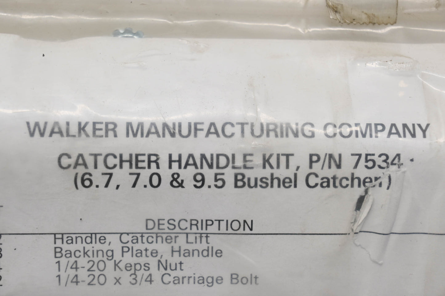 Walker 7534 Catcher Handle Kit NOS