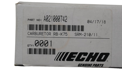 New OEM Echo A021000742 Carburetor RB-K75 NOS