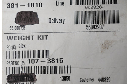 Toro 107-3815 Weight Kit NOS