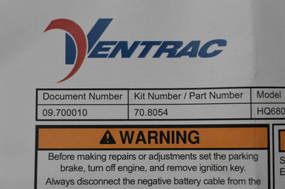 Ventrac 70.8054 Swivel Wheel Kit HQ680 NOS