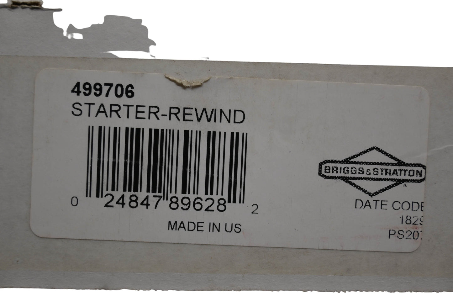 New OEM Briggs & Stratton 499706 Rewind Starter NOS