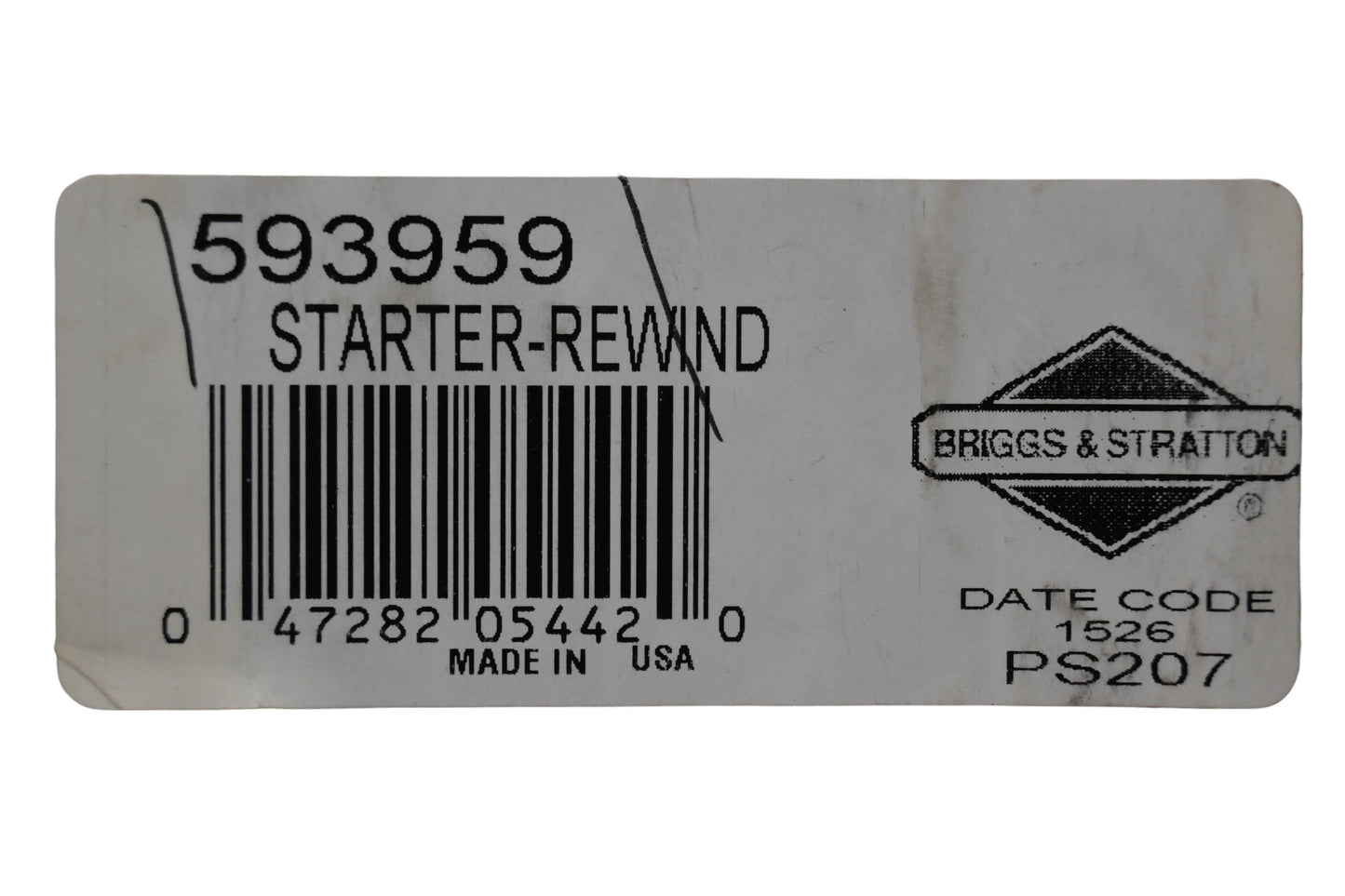 New OEM Briggs & Stratton 593959 Rewind Starter NOS