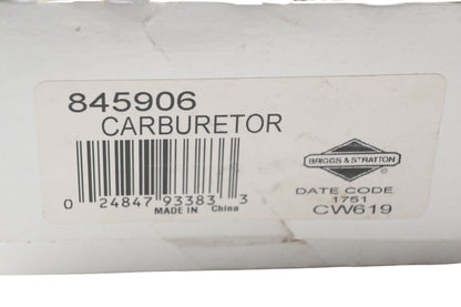 New OEM Briggs & Stratton 845906 Carburetor Kit NOS