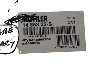 Kohler 14 853 22-S Carburetor Kit NOS