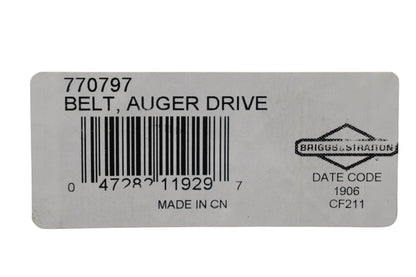 Briggs & Stratton 770797 Auger Drive Belt NOS