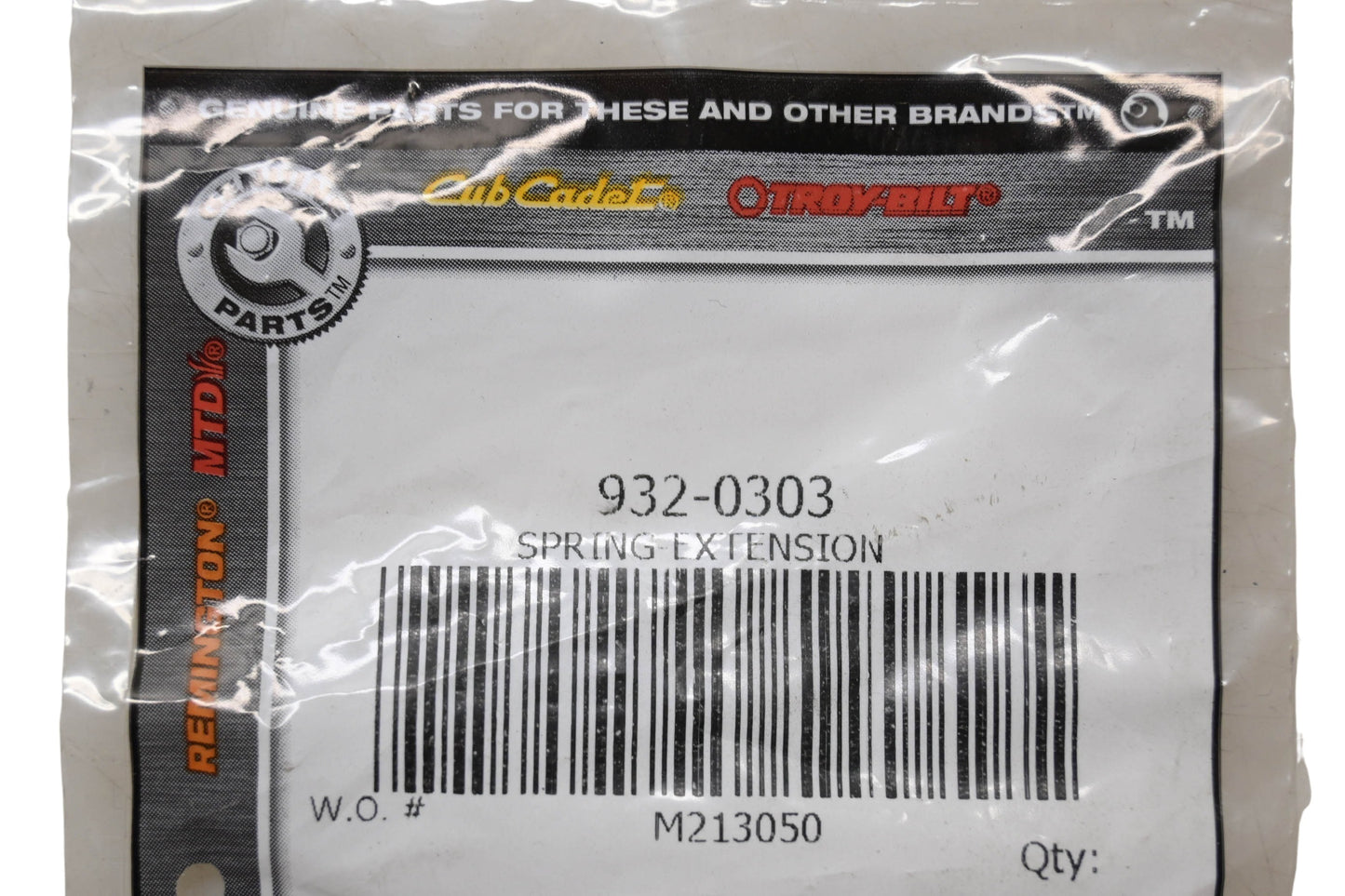Cub Cadet 932-0303 Extension Spring NOS