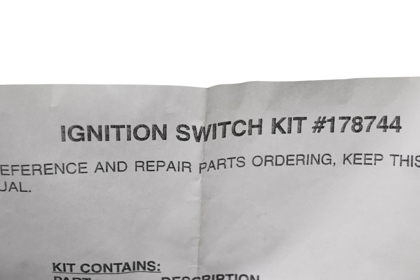 New OEM Husqvarna 178744, 32178744 Ignition Switch Kit NOS