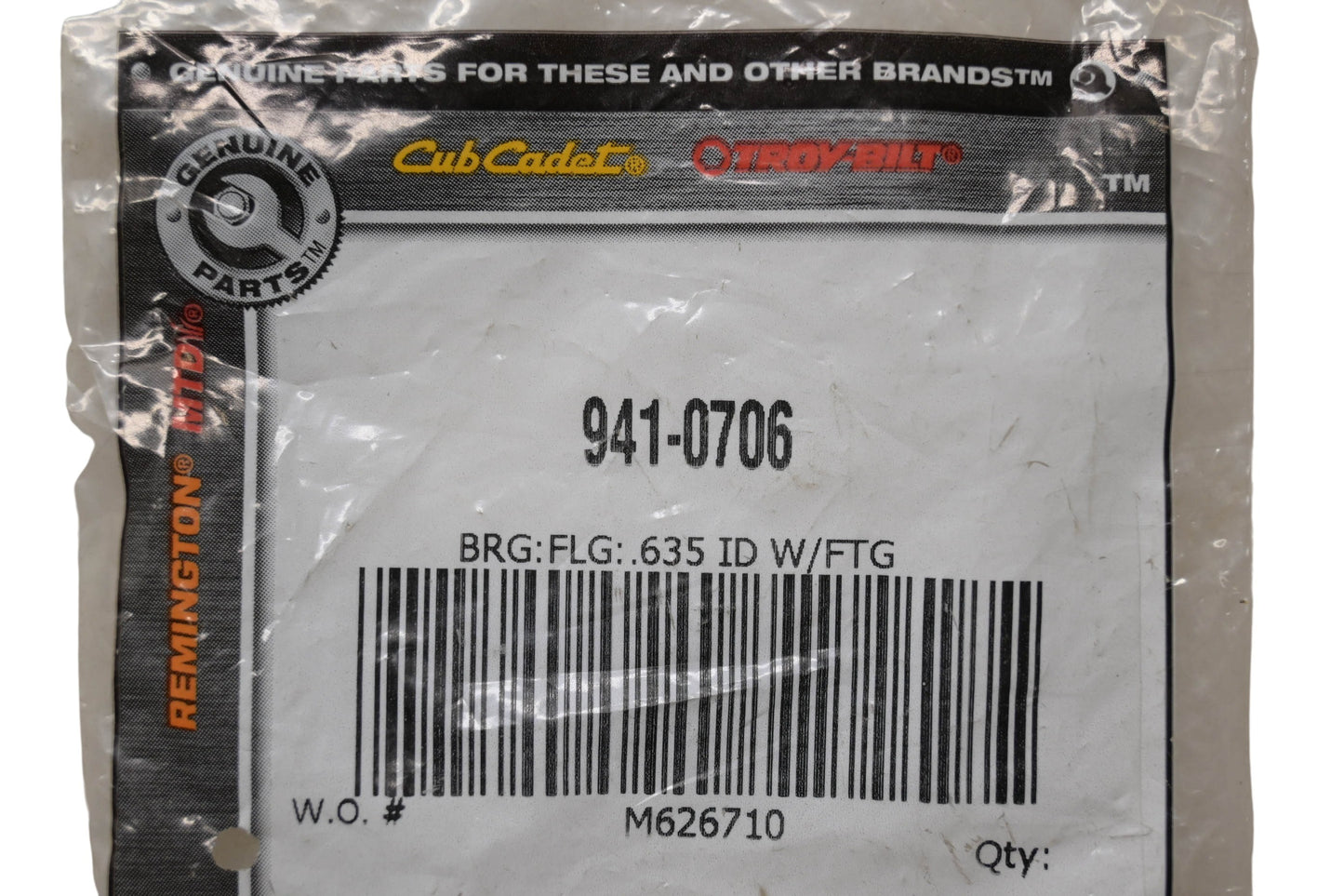 Cub Cadet 941-0706 Flange Bearing Bushing NOS