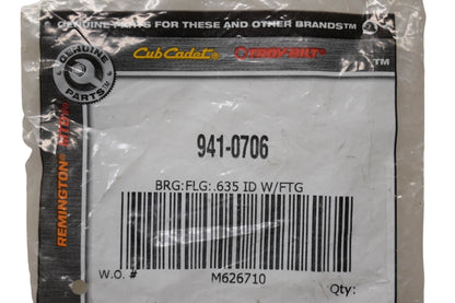 Cub Cadet 941-0706 Flange Bearing Bushing NOS