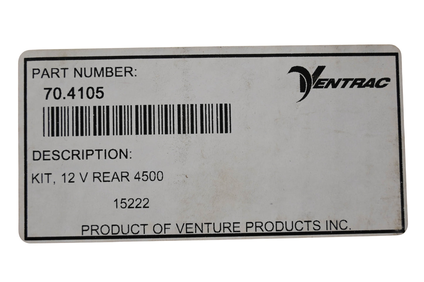 Ventrac 70.4105 12 Volt Rear Kit NOS
