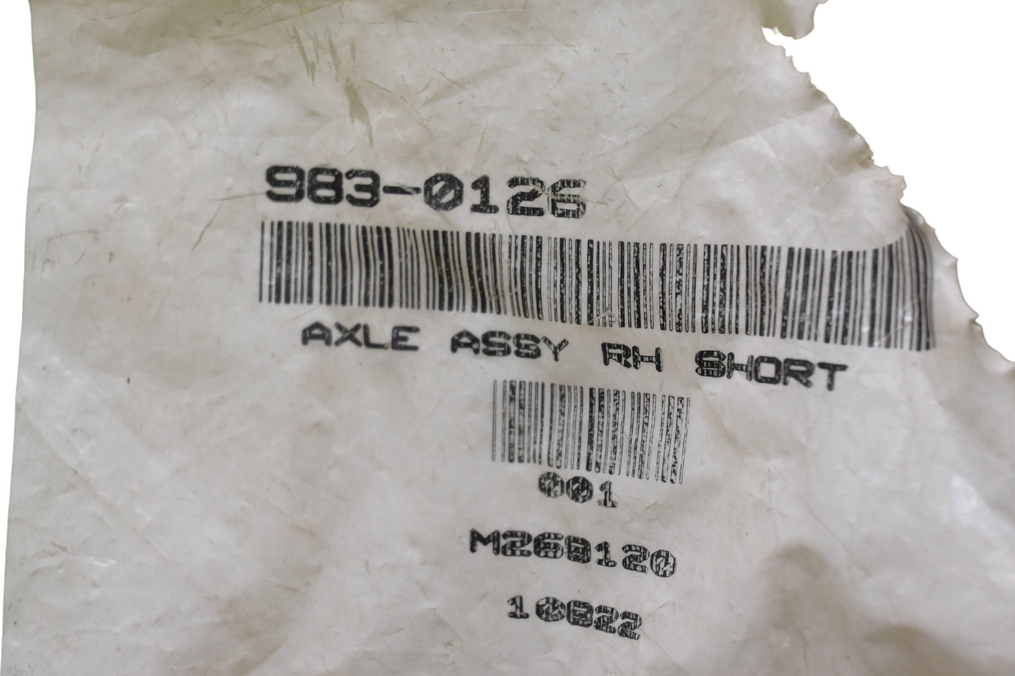 MTD 983-0126 Axle Assembly