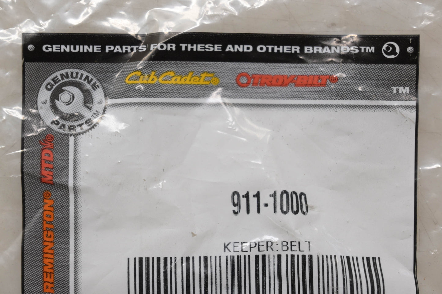 Cub Cadet 911-1000 Belt Keeper NOS