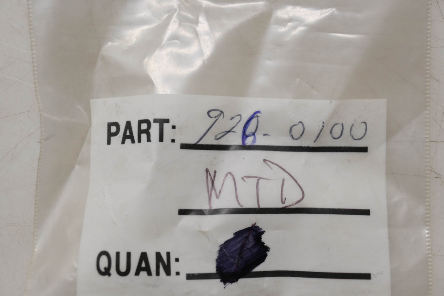 MTD 926-0100 Push Nut NOS