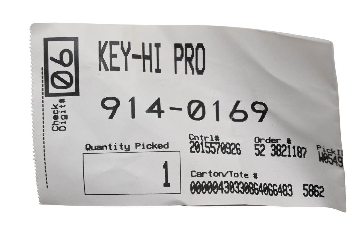 MTD 914-0169 Hi Pro Key NOS