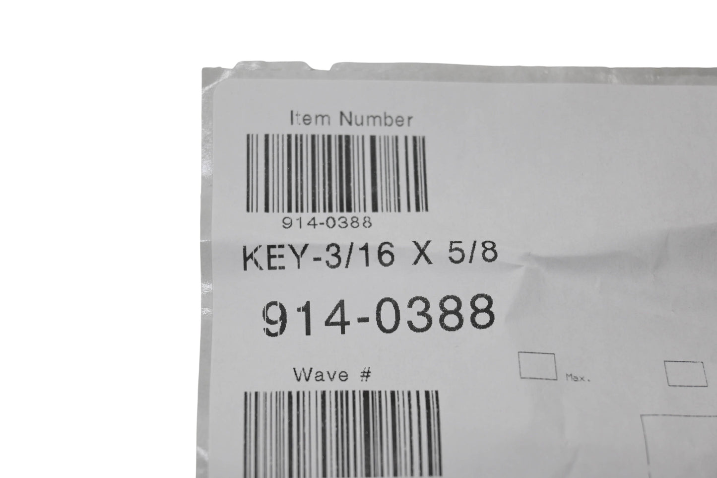 MTD 914-0388 Key 3/16 x 5/8 NOS