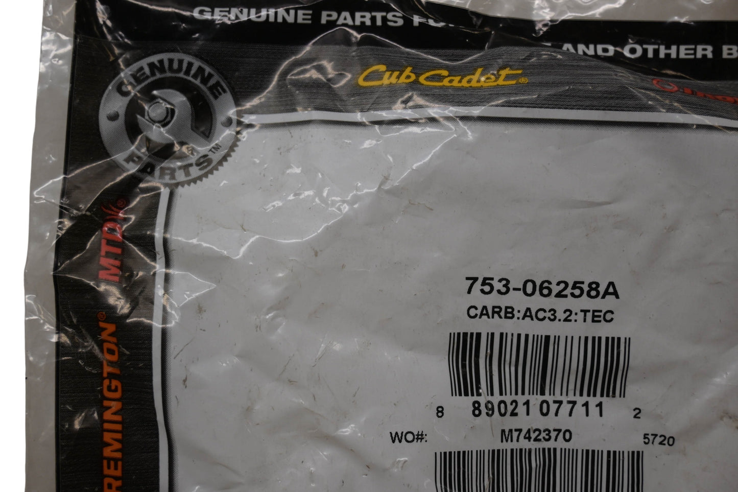 Cub Cadet 753-06258A Carburetor NOS