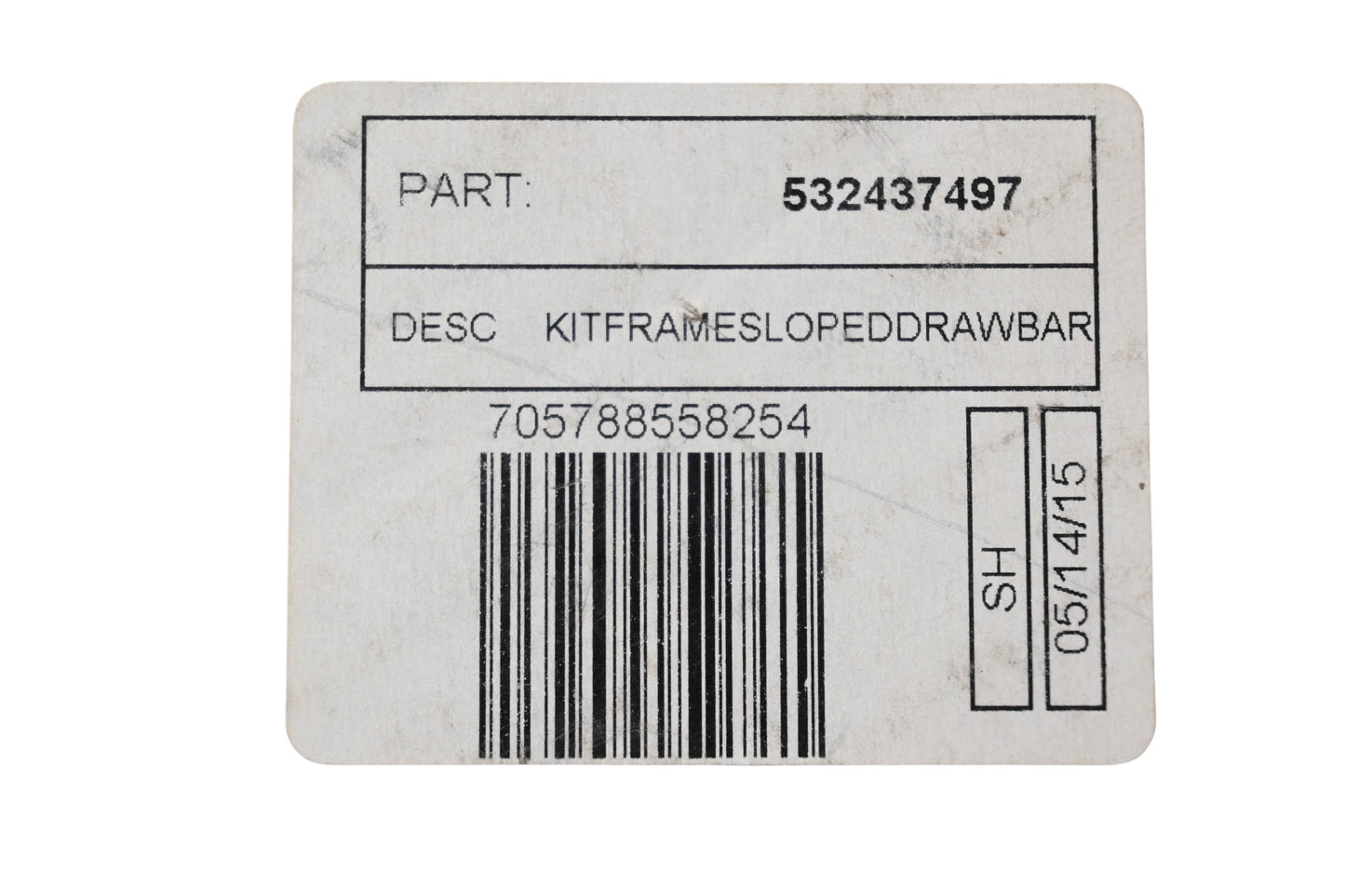 New OEM Husqvarna 532437497, 437497 Drawbar Frame Kit NOS