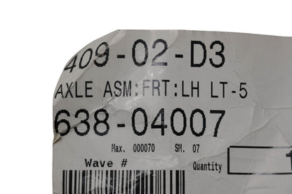 MTD 638-04007, 938-04007A-0637 Front Axle Assembly NOS