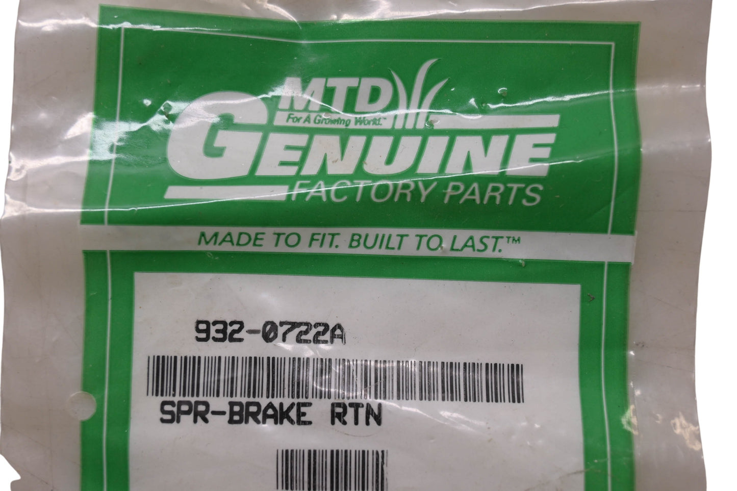 MTD 932-0722A Brake Return Spring NOS