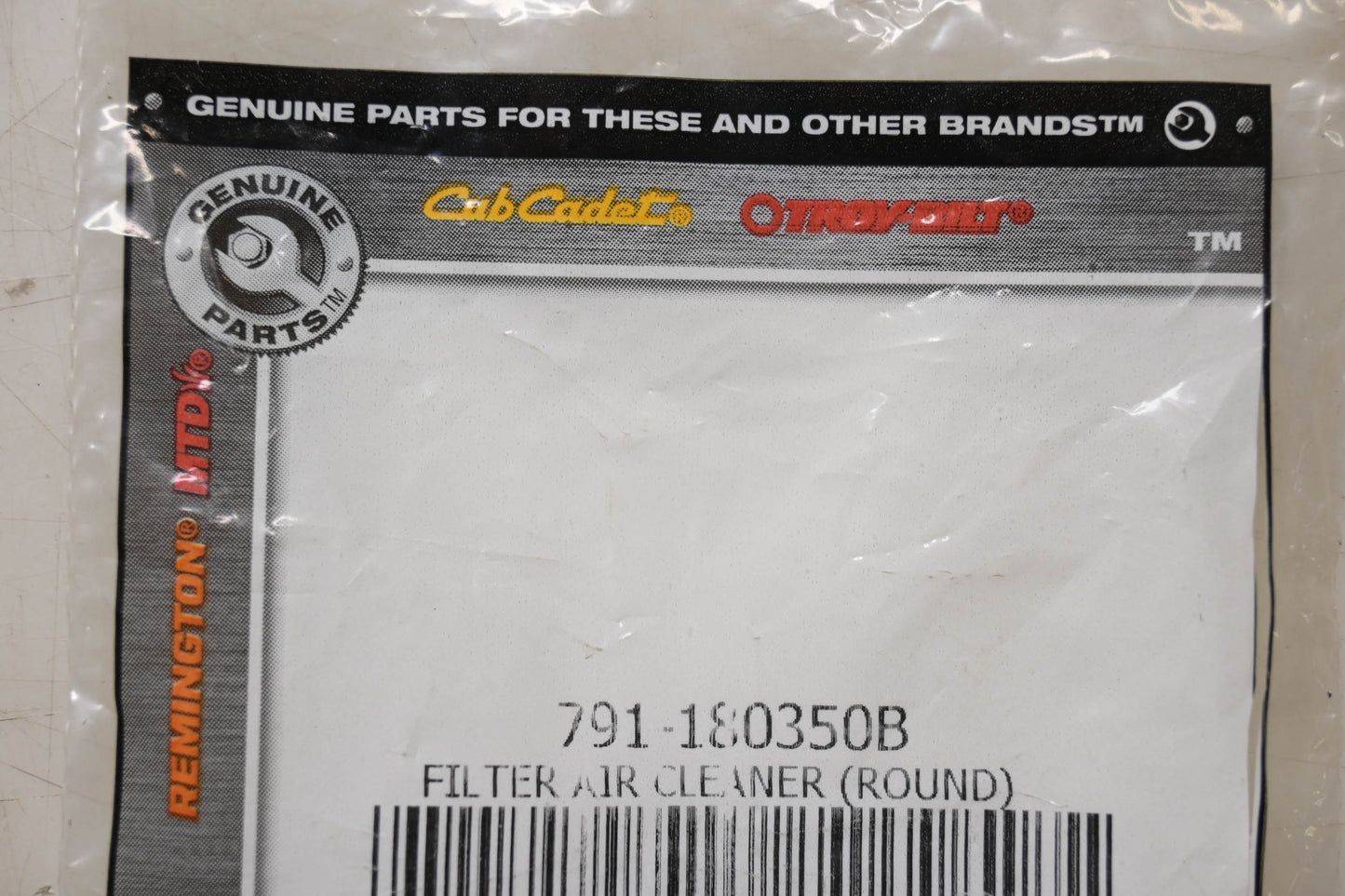 Cub Cadet 791-180350B Air Cleaner Filter NOS