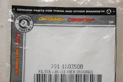 Cub Cadet 791-180350B Air Cleaner Filter NOS