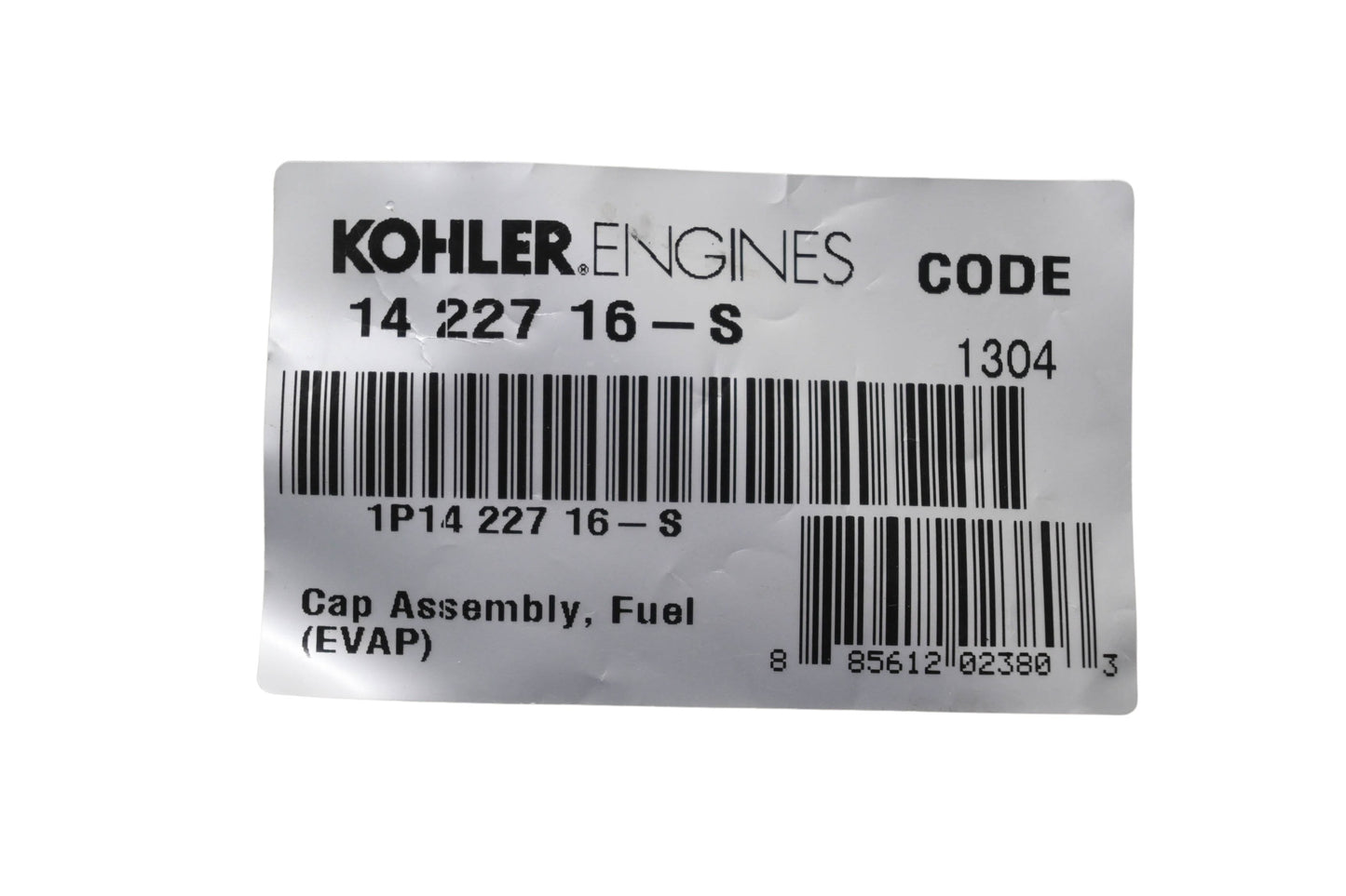 Kohler 14 227 16-S Fuel Cap Assembly NOS