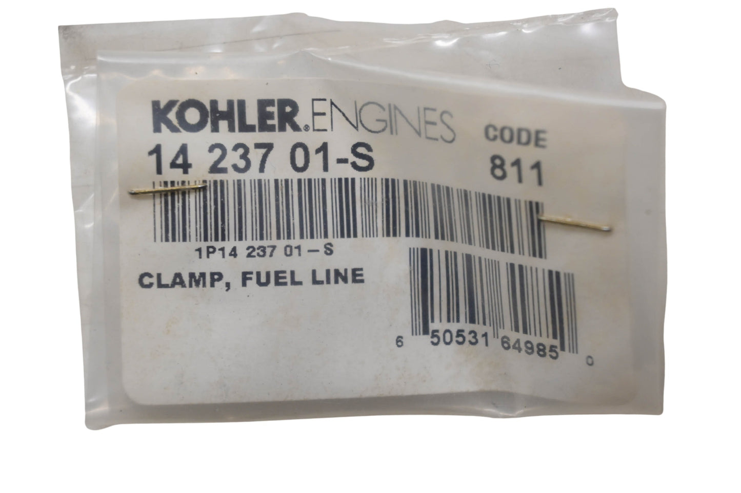 Kohler 14 237 01-S Fuel Line Clamp NOS