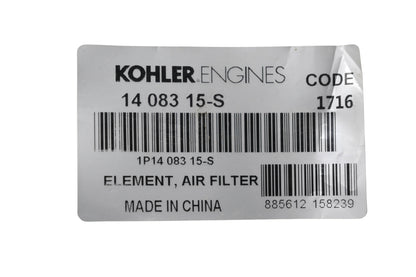 Kohler 14 083 15-S Air Filter Element NOS