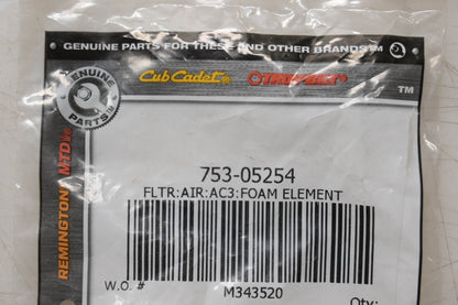 Genuine Parts 753-05254 Foam Element NOS