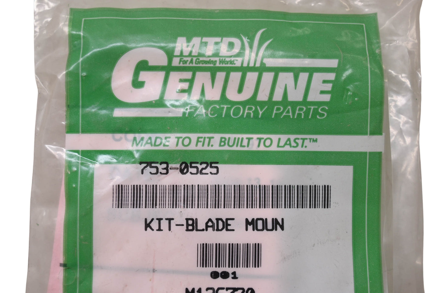 MTD 753-0525 Blade Mounting Kit NOS