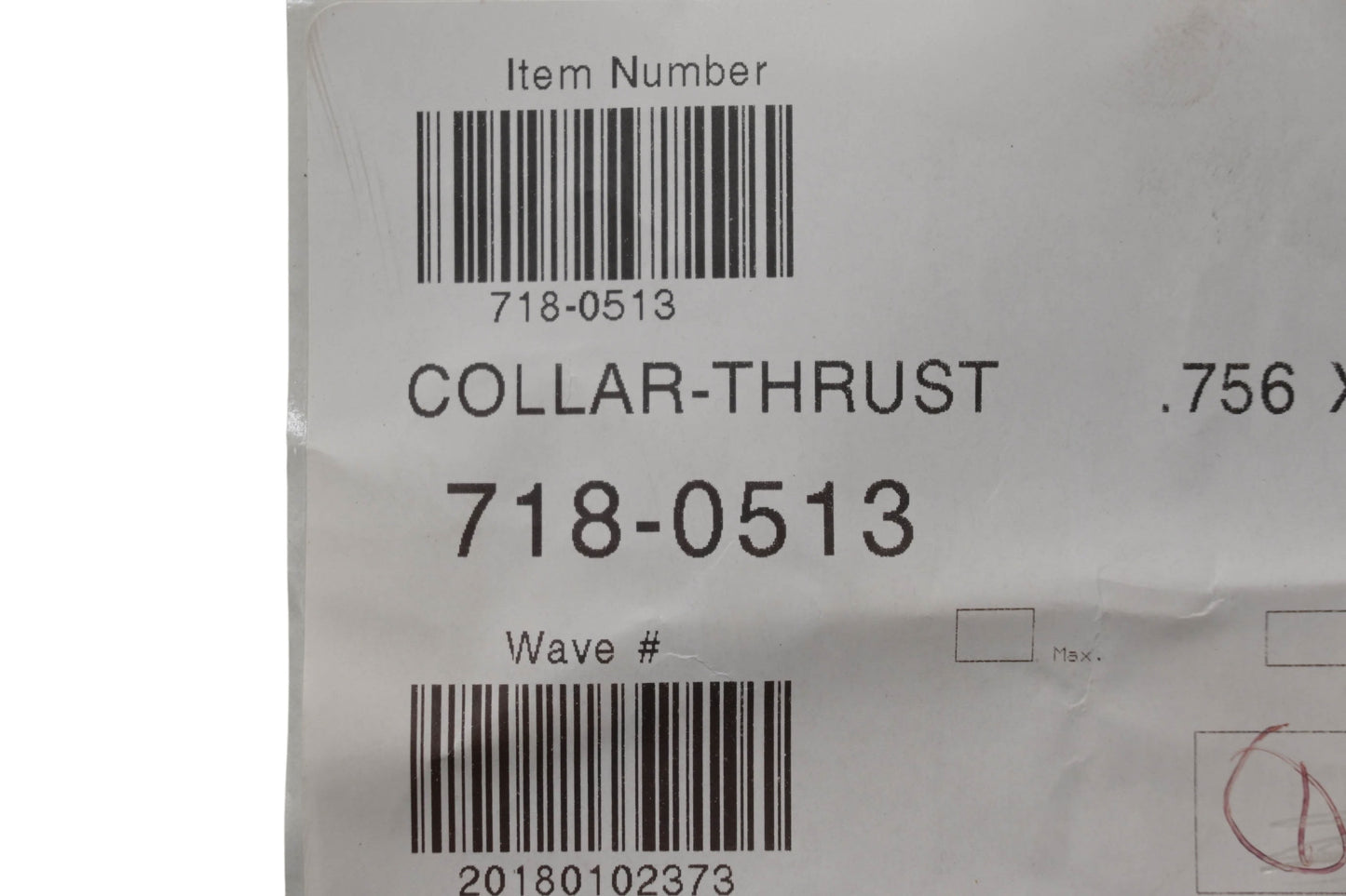 MTD 718-0513 Thrust Collar NOS