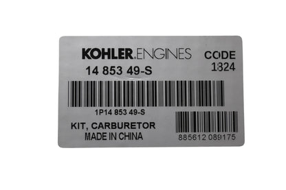 Kohler 14 853 49-S Carburetor Kit NOS