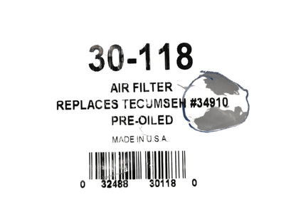 Oregon 30-118, 34910 Air Filter NOS