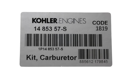 Kohler 14 853 57-S Carburetor Kit NOS