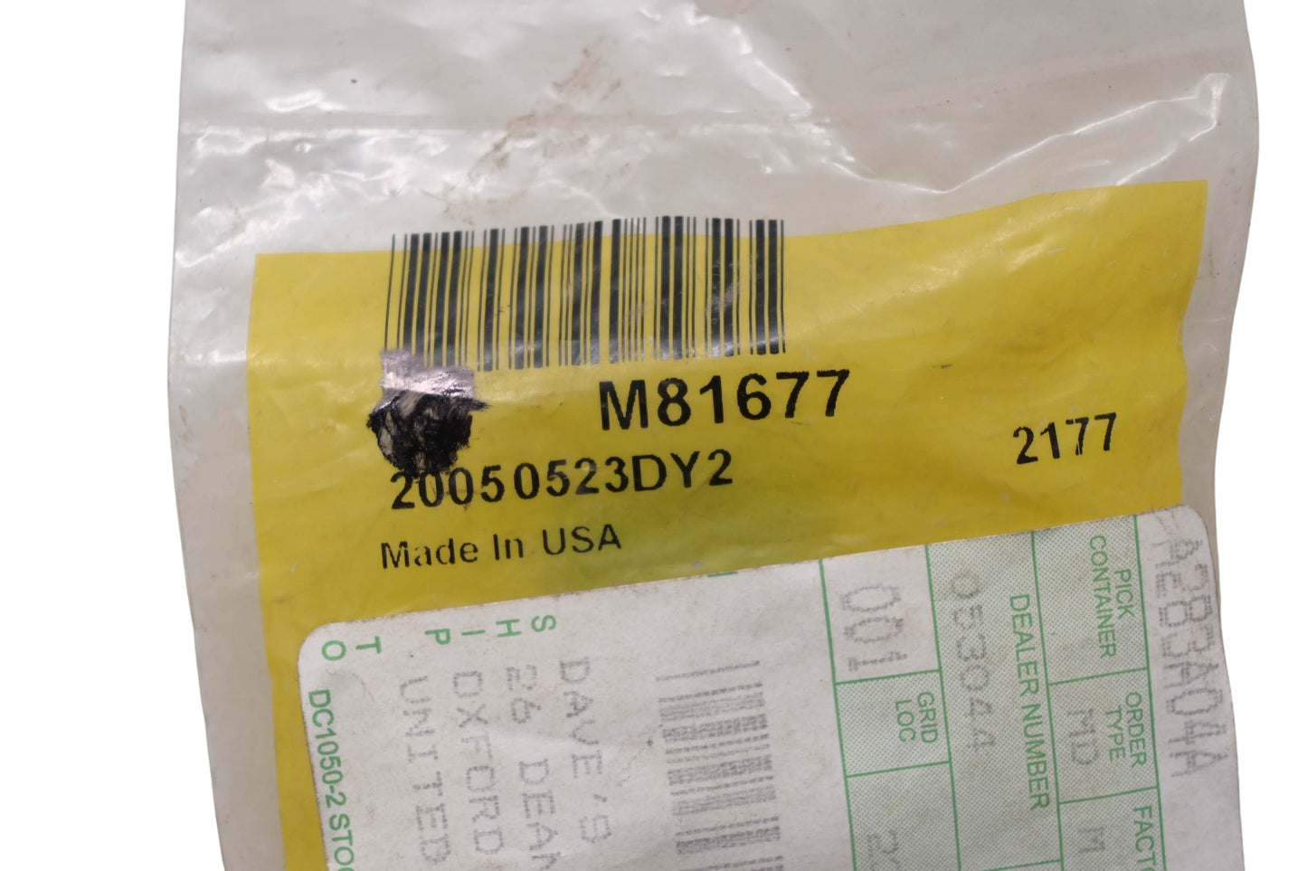 New OEM John Deere M81677 Bushing NOS