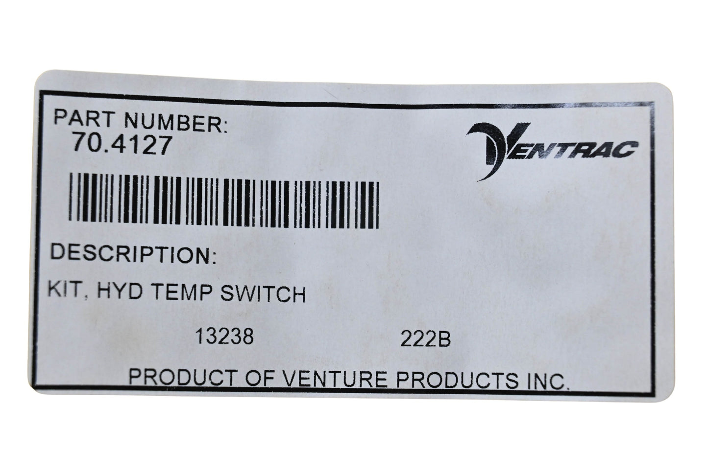 Ventrac 70.4127 Hydraulic Temperature Switch Kit NOS