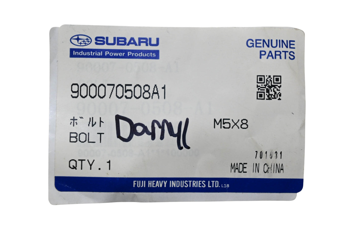 Subaru 900070508A1 Bolt NOS