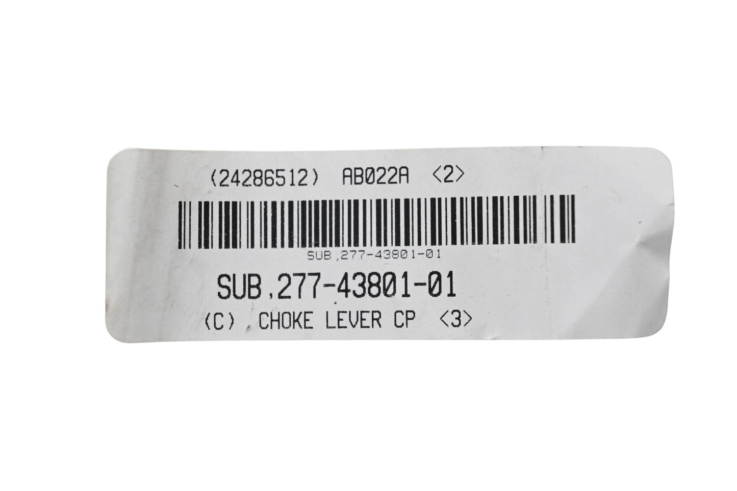 Subaru 277-43801-01 Choke Lever NOS