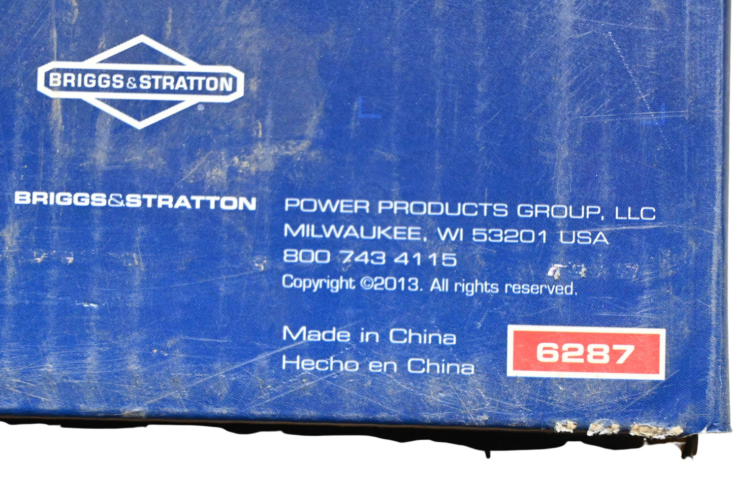 New OEM Briggs & Stratton 6287 PowerBoss Transportation Kit NOS