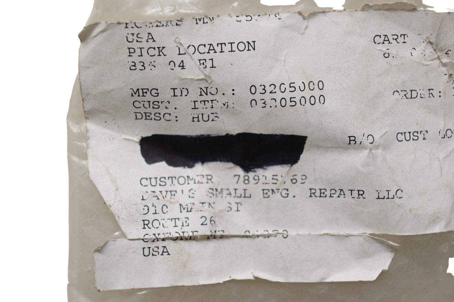 Ariens 03205000 Hub NOS