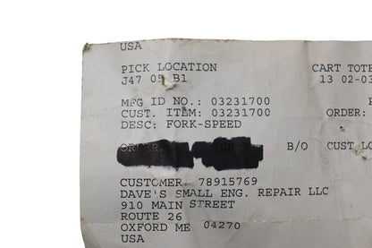 Ariens 03231700 Speed Fork NOS