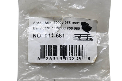 ESF 011-581, 0000 955 0801 Bar Nuts Qty 2 NOS