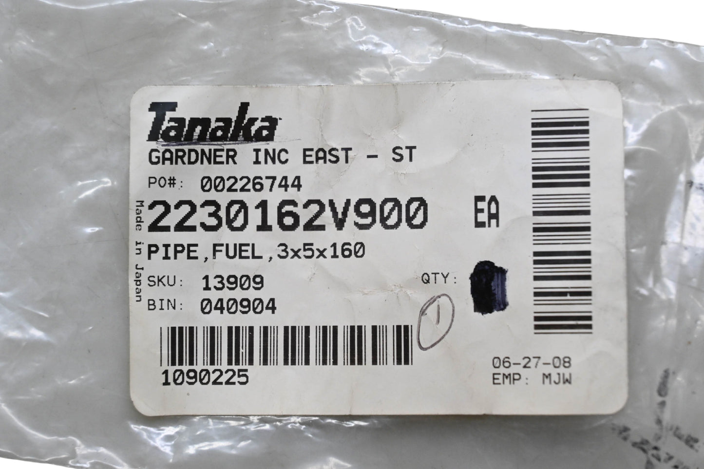 Tanaka 2230162V900 Fuel Pipe NOS