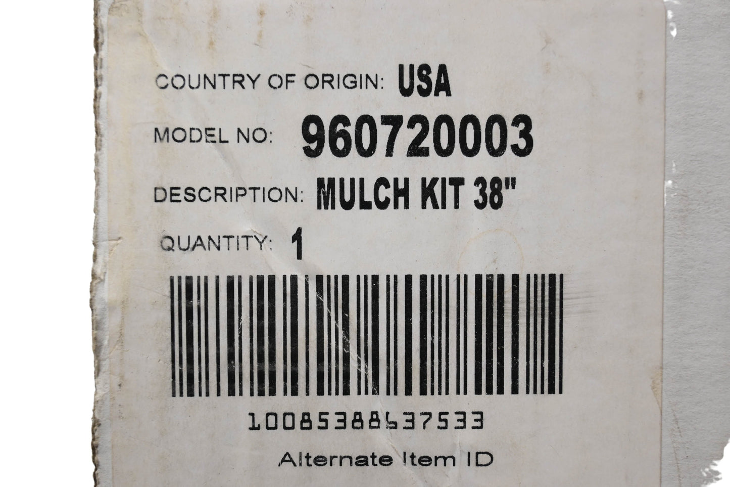 Craftsman 960720003 Mulch Kit 38" NOS
