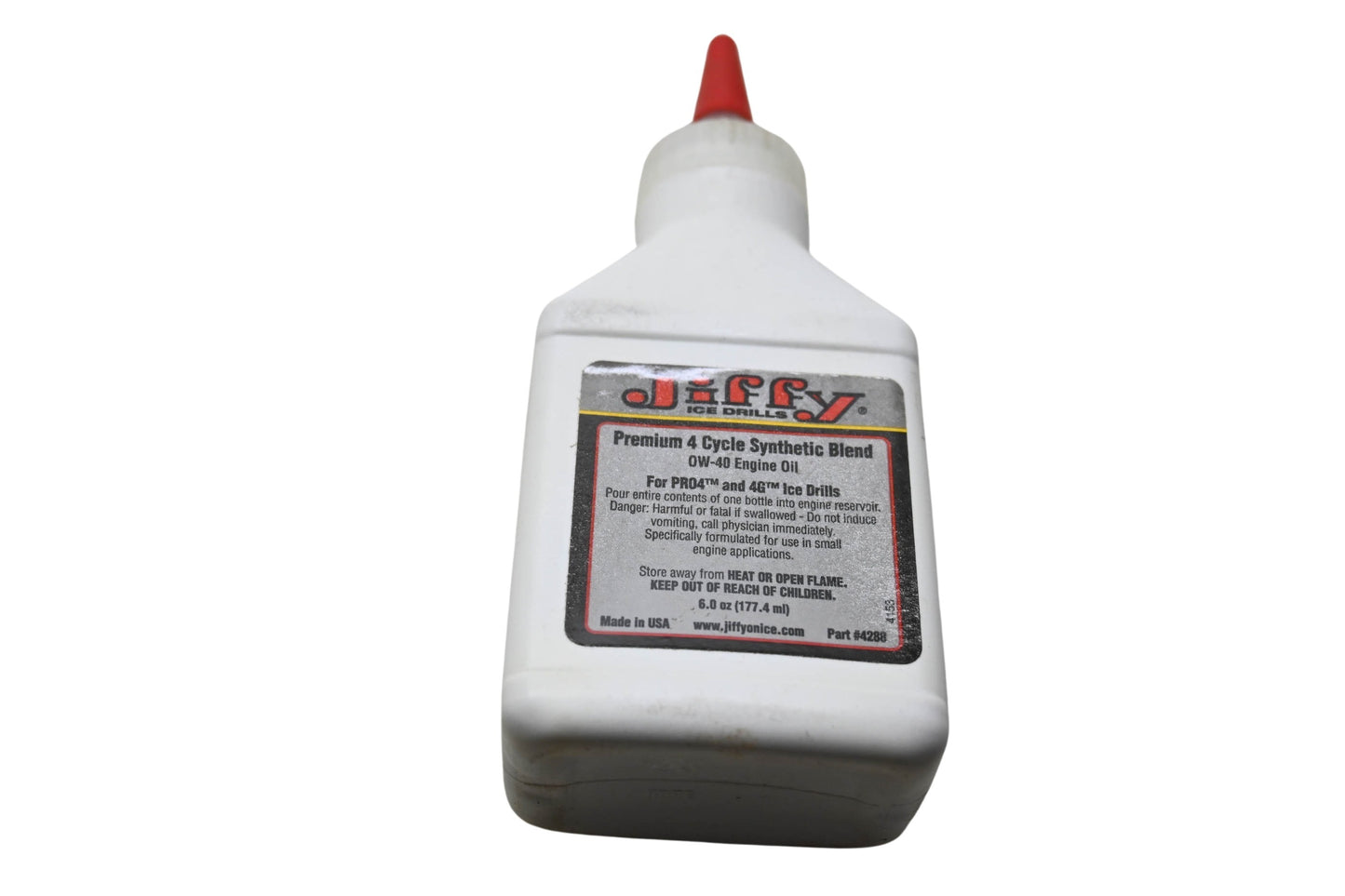 Jiffy 4288 Premium 4 Cycle Synthetic Blend OW-40 Engine Oil 6oz NOS