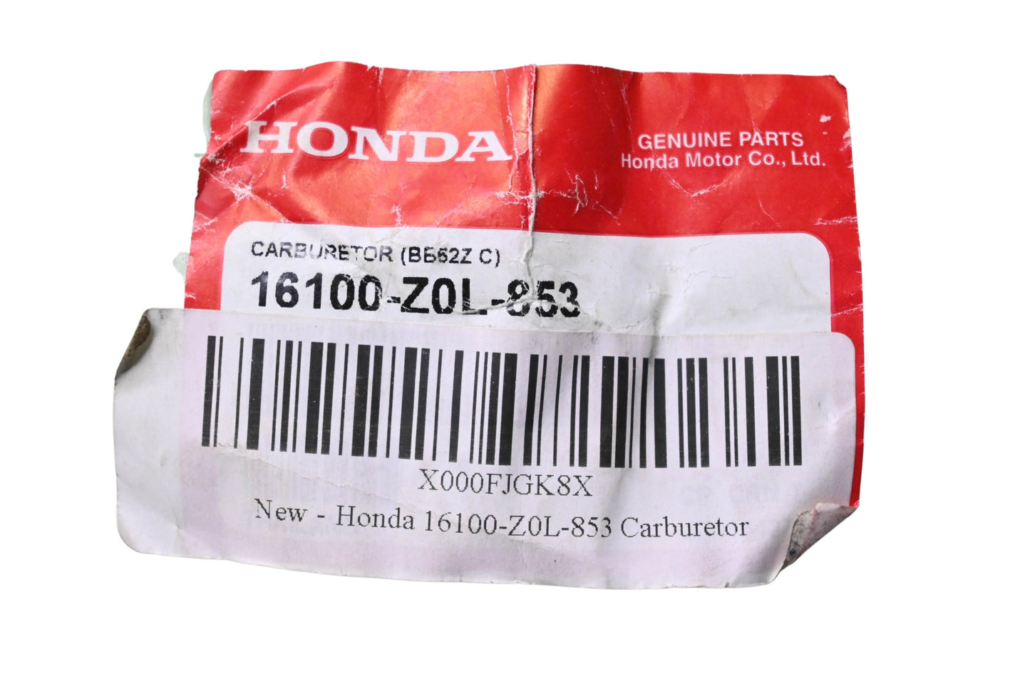 New OEM Honda 16100-Z0L-853 Carburetor NOS