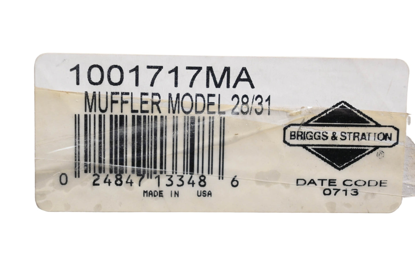 New OEM Briggs & Stratton 1001717MA Muffler Model 28/31 NOS