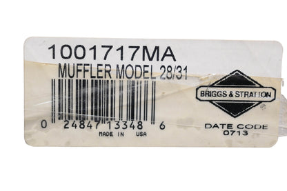New OEM Briggs & Stratton 1001717MA Muffler Model 28/31 NOS