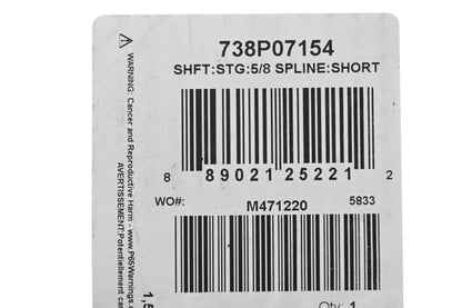 MTD 738P07154 Steering Shaft NOS